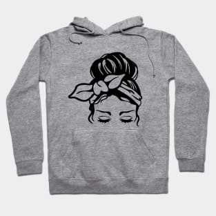 Messy Bun Girl Hoodie